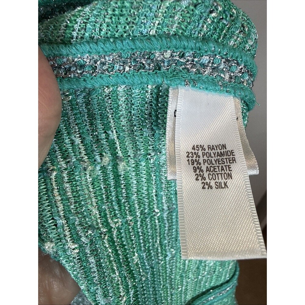 St. John Suit Set Green Tweed Blazer Sz 12 and Skirt Sz 10 Quiet Luxury Dog Show - Picture 14 of 16